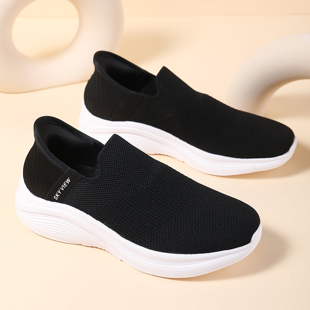 Women's Breathable Flexible Lightweight Casual Sporty Slip-Ons - B32825