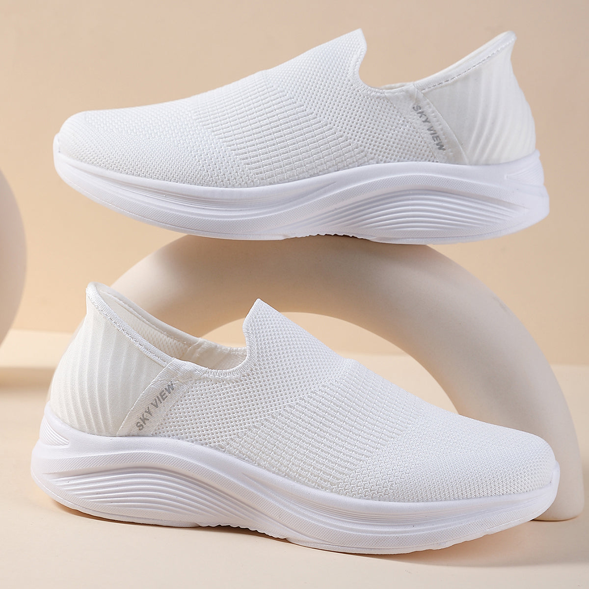 Women's Breathable Flexible Lightweight Casual Sporty Slip-Ons - B32825