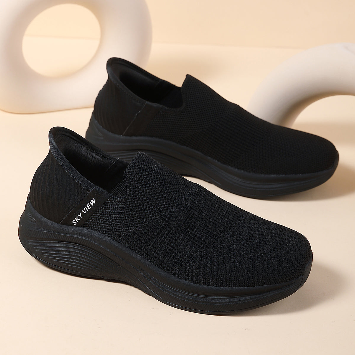 Women's Breathable Flexible Lightweight Casual Sporty Slip-Ons - B32825