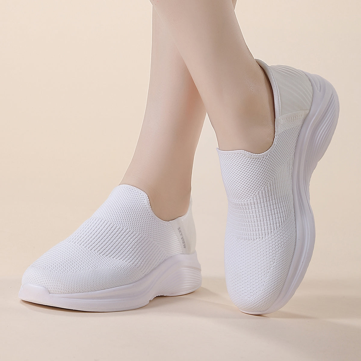 Women's Breathable Flexible Lightweight Casual Sporty Slip-Ons - B32825