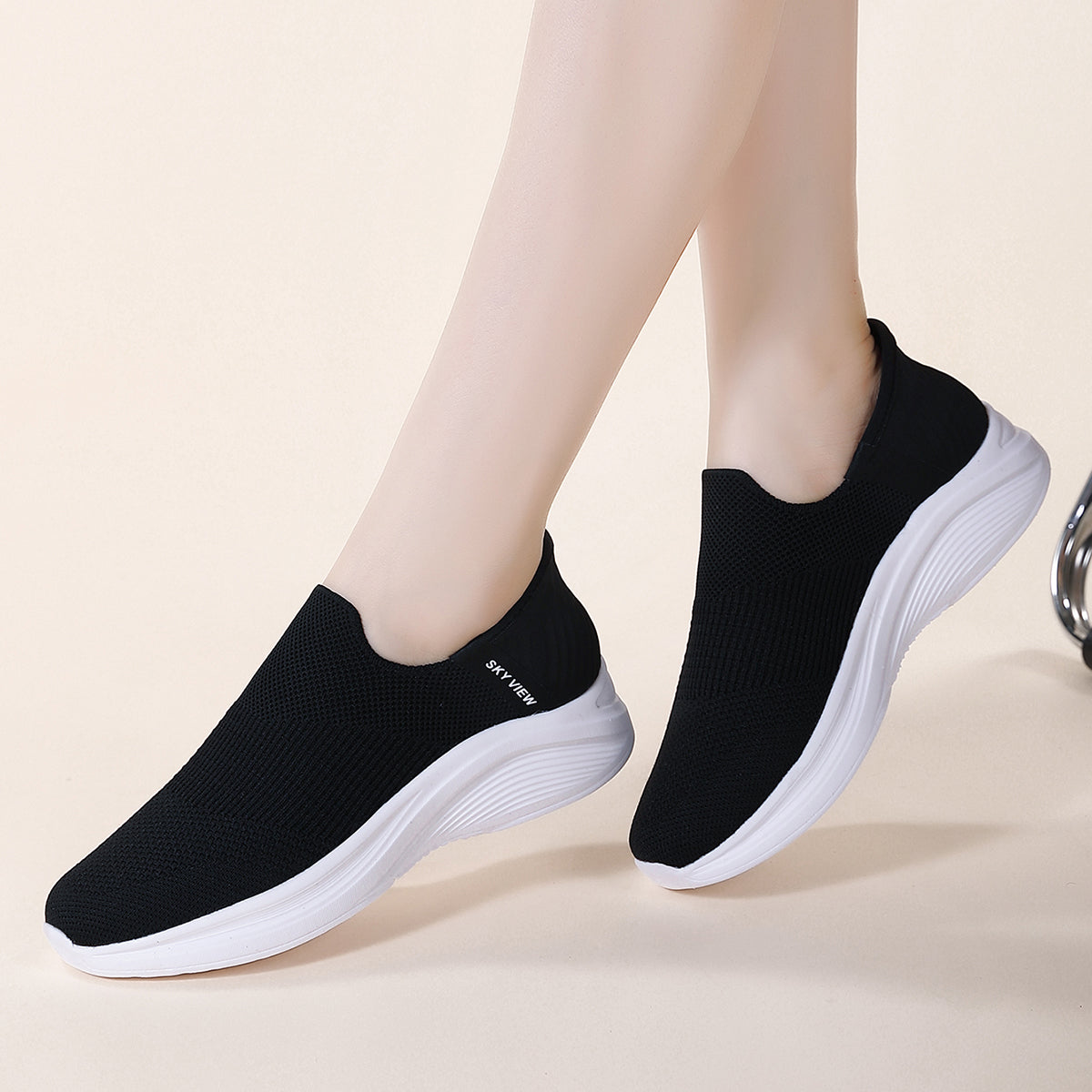 Women's Breathable Flexible Lightweight Casual Sporty Slip-Ons - B32825