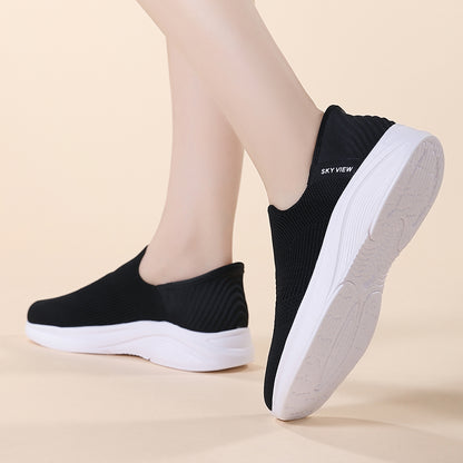 Women's Breathable Flexible Lightweight Casual Sporty Slip-Ons - B32825