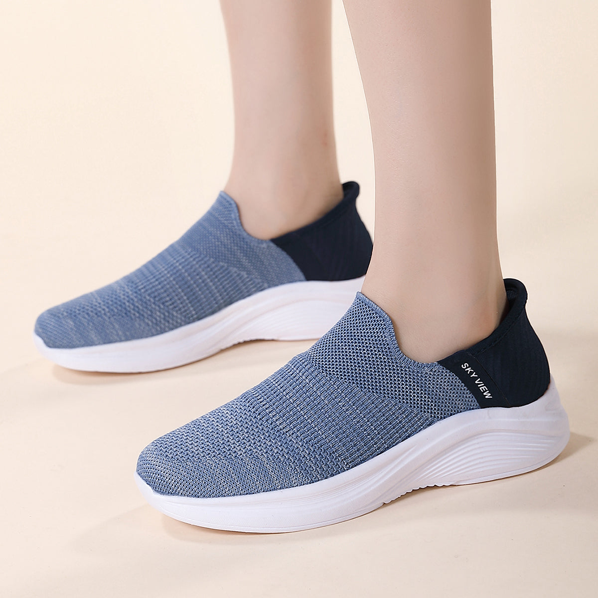 Women's Breathable Flexible Lightweight Casual Sporty Slip-Ons - B32825