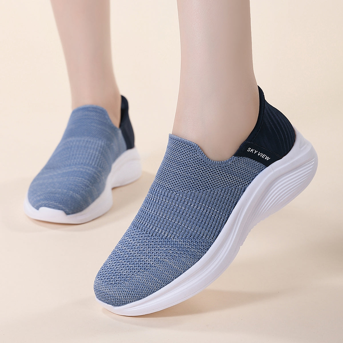 Women's Breathable Flexible Lightweight Casual Sporty Slip-Ons - B32825