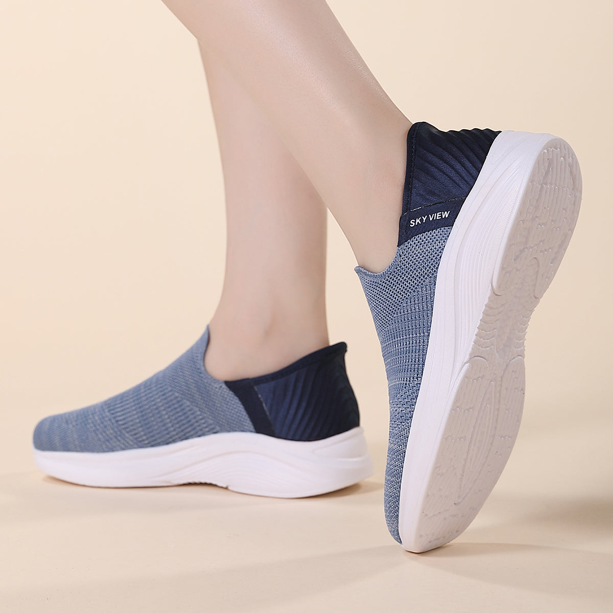 Women's Breathable Flexible Lightweight Casual Sporty Slip-Ons - B32825