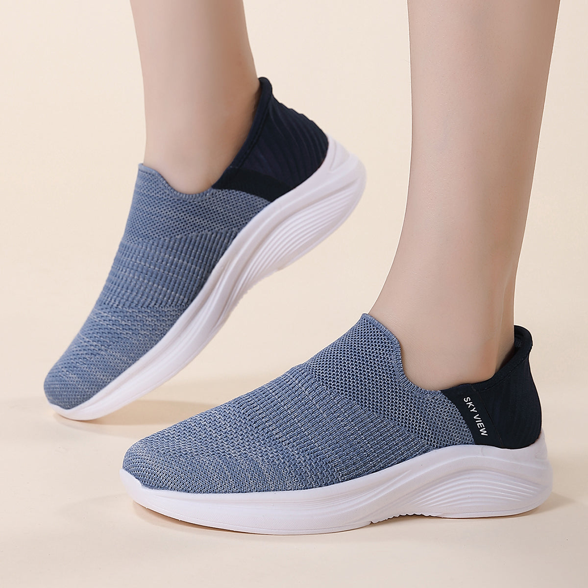 Women's Breathable Flexible Lightweight Casual Sporty Slip-Ons - B32825