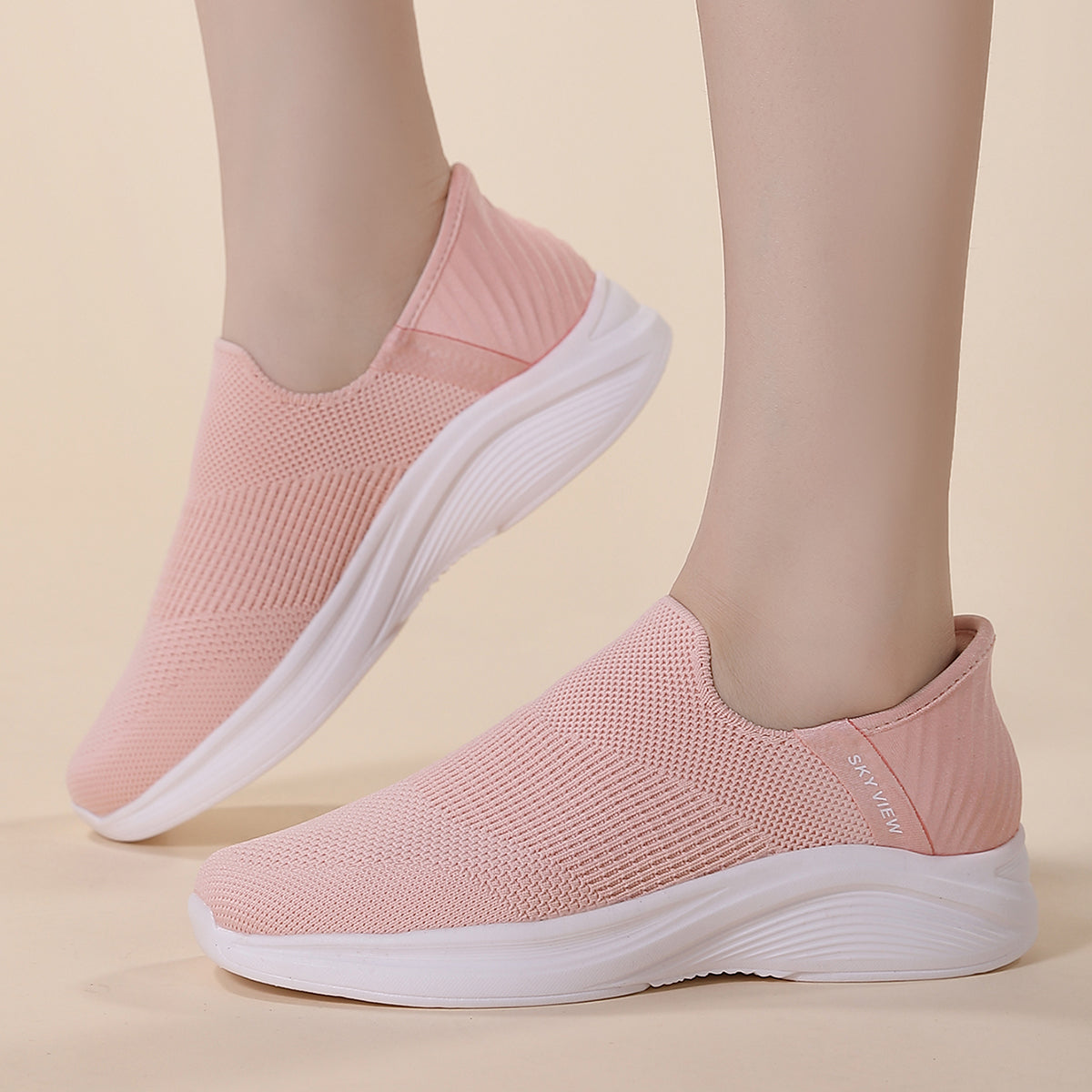 Women's Breathable Flexible Lightweight Casual Sporty Slip-Ons - B32825